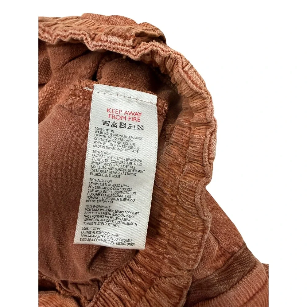 BDG Urban Outfitters Corduroy Cargo‎ Pants Rust Orange Wide Leg Women's Size S - Picture 4 of 12